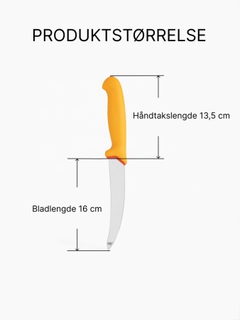 Giesser Premium Line, Kulekniv/rognkniv - 16cm buet blad - Gul