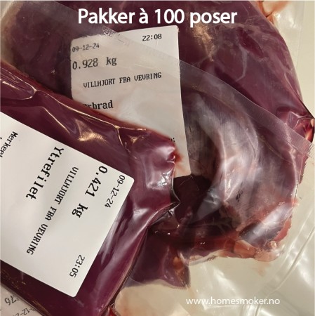 Glatte Vakuumposer - 90my - 30x30cm - 100stk