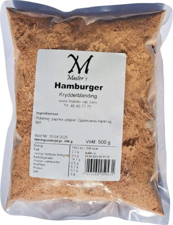Hamburger krydderblanding - 500g.