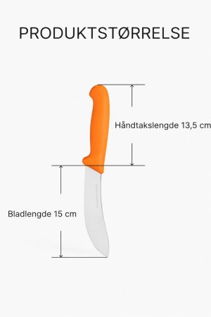 Giesser Flåkniv - 15cm, Orange håndtak